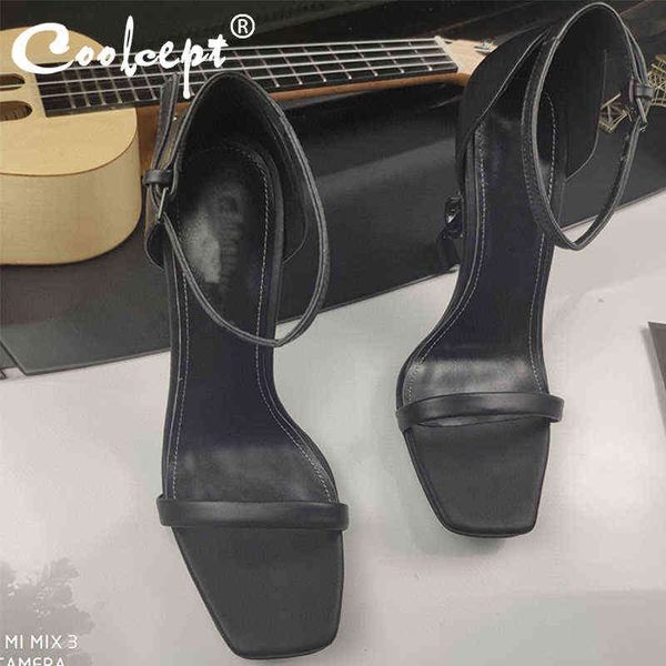 Coolcept marque femmes sandales été 2022 femmes chaussures femme étrange talons hauts mode Ins été dames chaussures taille 34-43 Y220209