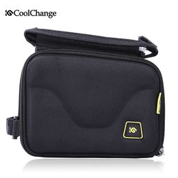 CoolChange 12011 sac de vélo tube supérieur cadre avant sacoche double pochette pour téléphone portable de 5 pouces