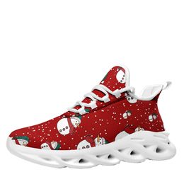 Coolcustomize Custom Christmas Santa festival léger confortable mode course tennis marche chaussures de sport unisexe à lacets sneaker cadeau unique pour un ami