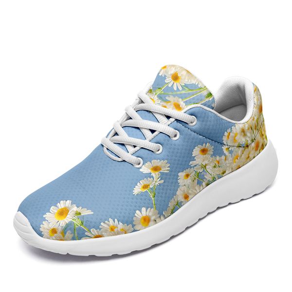 Coolcustomize Custom Eranthe Spring Flowers Lt bleu rose couleur femmes confort course à pied chaussures de tennis confort dame athlétique sneaker Pod cadeau pour femme