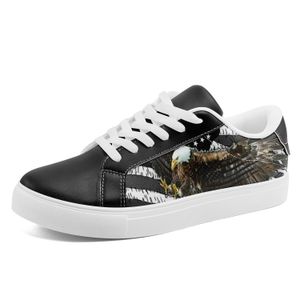 Coolcustomize op maat gemaakte hoogwaardige leren bovenmode vrijetijdssneaker pod nieuw ontwerp VS vlag Amerikaanse patriottische heren dames casual sneaker unieke wandelschoenen