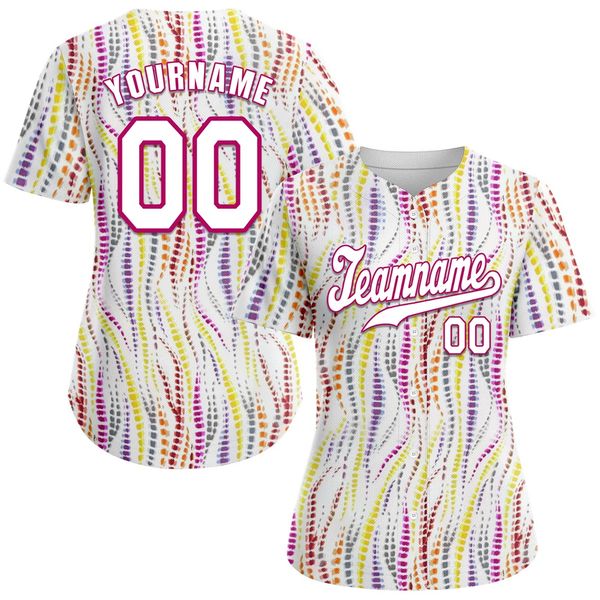 CoolcustomizePOD camisetas de béisbol alta calidad alta calidad nuevo diseño propio logotipo Estilo Tie-dye ropa deportiva bordado hombres mujeres propio nombre del equipo número camisetas de béisbol