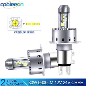 COOLEEON Auto LED Headlights Bulbs H7 H1 H4 Car Headlamp 9005 9006 Lights 12V 24V 80w 9600LM Automotive Lamps