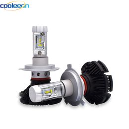 Cooleeon HL-X3 LED phare de voiture H4/H7/H11/H7/9005/9006 6000LM IP67 étanche CSP LED lampe frontale ampoule 50W 3000K 6500K 8000K
