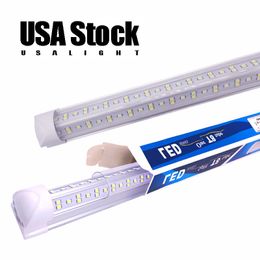 Tubos de luz LED T8 integrados para puerta de refrigeración, 4 pies, 5 pies, 6 pies, en forma de V, 270 ángulos, tubo fluorescente Led, luz 85V-265V 6000K