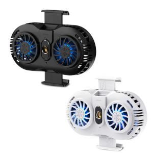 Koelers mobiele telefoon koeler 2 ventilator houder koelblok gamepad game gaming shooter stomme radiator controller koellichaam voor iPhone xiaomi