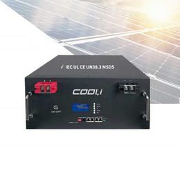 Batterie Cooli 10Kwh Lifepo4 48V 100Ah 150Ah 200Ah 300Ah Lithium Ion Batterie du système solaire