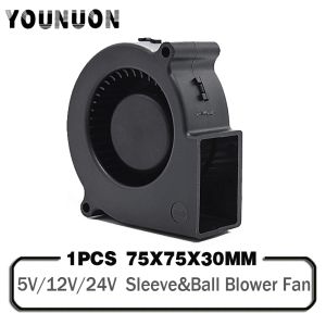 Koeling 1 stks 7530 DC 5V 12V 24V Projectorblazer Centrifugal ventilatorkoelventilator 7cm Fan 75x75x30mm Blower Koeler 5V USB -ventilator Fan