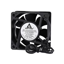 Refroidissement 1pcs refroidisseur axial 6cm 6025b EC 2,4 pouces Ball Ball 60 * 60 * 25 mm AC 110V 115V 220V 240V EC Fan de refroidissement sans balais 60 mm x 25 mm