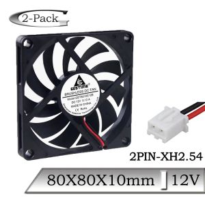 Koeling 2 stks Gdstime 12V 80mm 80x80x10mm Computer Kaste borstelloze DC Axiale koelventilator 8cm 8010 PC Laptop CPU HeatSink Cooler Fan