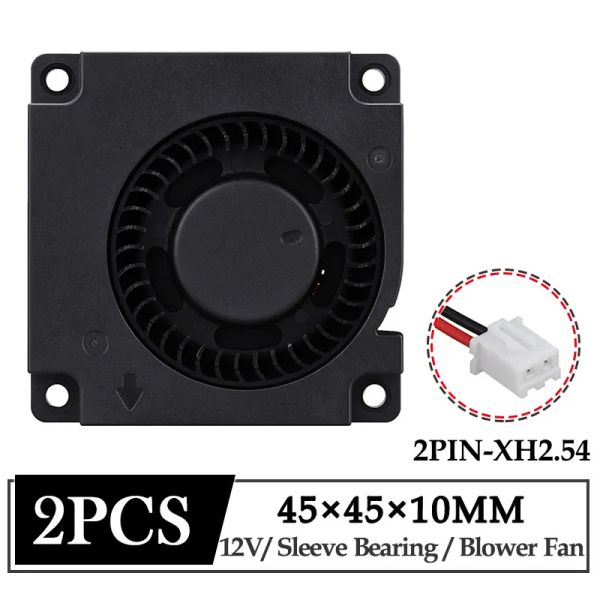 Enfriamiento 2pcs gdstime dc ventilador de 12v 45 mm 45mmx45mmx10mm escape radial sin escobilla