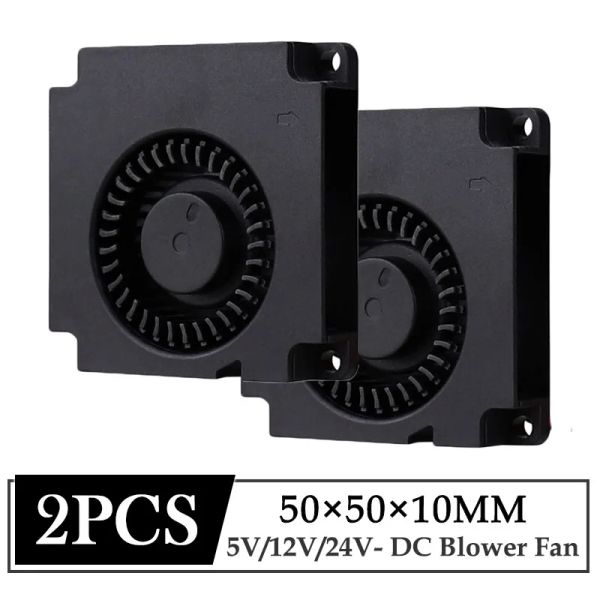 Enfriamiento 2pcs gdstime dc 5v 12v 24v ventilador de enfriamiento 50x50x10 mm sin escobillas 50 mm 3d Ventilador refrigerador 5 cm 50 mmx10 mm ventilador turbo ventilador