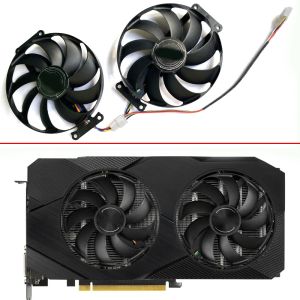 Enfriamiento 2pcs T129215SU RTX 2060 Super 2070 GTX1660 TI Ventilador de enfriamiento para ASUS GTX 1660 1660TI Dual EVO OC RTX2060 Ventiladores de gráficos Cooler Ventiladores