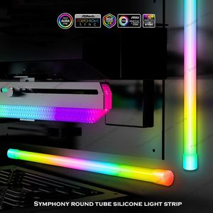 Refroidissement 30 cm RGB LED Strip Light Stick Bar 5V 3pin Argb Sync Case d'ordinateur décoratif Silicone Châssis Light PC Gamer DIY Armoire