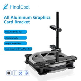 Koeling aluminium grafische videokaartbeugel voor ATX/MATX/ITX PC Case Videokaarten Holder 120 mm/140 mm Koelventilator Radiatorondersteuning Standaard