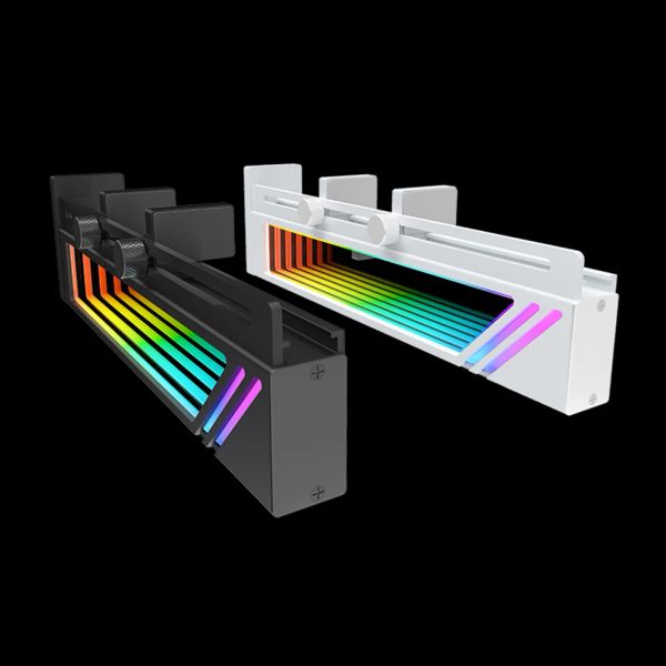 Carte de carte graphique de refroidissement Argb Stand Antidrop 5V 3pin Carte vidéo support Base d'antisic magnétique en alliage Aluminium pour ordinateur de bureau
