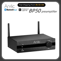 Koeling Arylic BP50 Bluetooth Stereo APTX HD Audio Voorversterkerontvanger 2.1 Kanaal Mini Klasse D Integrated AMP voor thuisluidsprekers