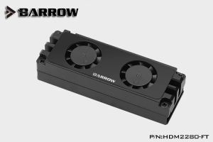 Barrow de refroidissement 2280 22110 PCIE SATA M2 NVME SSD Double ventilateur HDM2280F