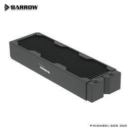 Koelbarrow 60 mm dikte koper 360 mm radiator computer water ontlading vloeistofwarmtewisselaar G1/4 schroefdraadgebruik voor 12 cm ventilatoren