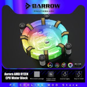 Koeling Barrow Energy Series CPU Water Block 5V argb Sync voor AMD All -platform Ryzen AM4 CPU WATER KOEL COELER LTYKBAARK