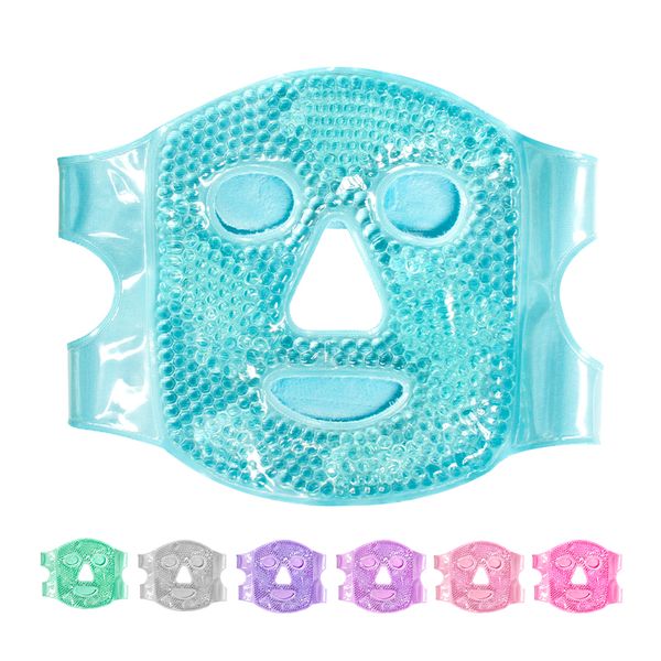 Refrescante Belleza Cuidado de la piel Masilla de hielo Reutilizable Cara de hielo Combinación de gel de terapia fría y caliente Compresa facial