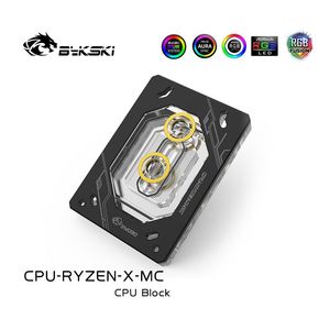 Refroidissement Bykski CPU Block Utilisation pour AMD Ryzen 3/5/7 Threadripper 1950X / X570 AM2 / AM3 / AM4 / TR4 FM Radiateur de refroidissement à eau / RGB Aura légère