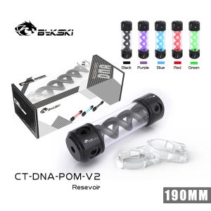 Koeling bykski ctdnapomv2 t cilindrisch reservoir wit zwart spiraal DNA 190 pom cover waterkoeling tank rgb rbw verlichting