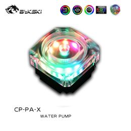 Refroidissement Bykski Pompe DDC RGB Pompe à eau silencieuse Tranperant Téleur 3m 300L / H Pompe de refroidisseur d'eau de base Acrylique 5V / 12V PC CHEMING CPPAX