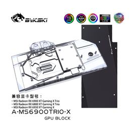 Refroidissement Bykski GPU Block Water pour MSI RX 6800 6900 6950 XT Gaming X Trio Video Carte / Copper Refroidir Radiateur RVB SYNC / AMS6900TRIOX