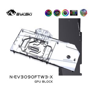Koeling Bykski GPU Waterblok Gebruik voor EVGA RTX3090 /RTX 3080 FTW3 Ultra gaming videokaart /met RGB -licht /koperen radiator volledige omslag
