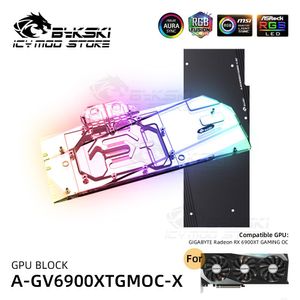 Refroidissement Bykski GPU Blocs d'eau pour Gigabyte Radeon RX 6900 XT Gaming OC Argb VGA Block Water Cooling Cartes vidéo Bloc AGV6900XTGMOCX