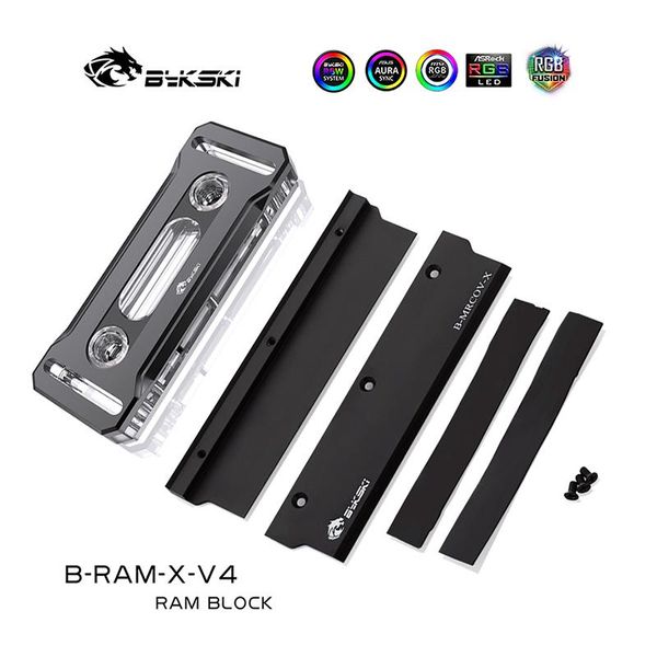 Refroidissement bykski RAM RVB CPU Color Ram RAM CURTS CHAURS UTILISATION MEMORIA RAM DDR4 Bloc de refroidissement à eau pour le radiateur RVB refroidi à double canal