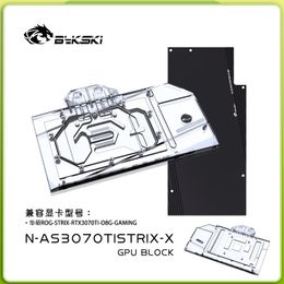 Koel Bykski Waterblok voor Asus GeForce Rog Strix RTX 3070TI O8G Gaming GPU -kaart /koperen koeling Radiator RGB SYNC /NAS3070TISTRIXX