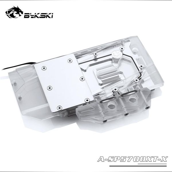 Refriamiento Bykski Bloque de agua para Sapphire RX 5700 XT PULSE MSI RX5700XT MECH/EVOCE AMD Tarjeta GPU Cubierta completa Soporte de cobre Argb en stock