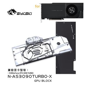 Koeling Bykski Waterblokgebruik voor ASUS GeForce RTX 3080TI 3090 Turbo Video /GPU -kaart /koperen koeling Radiator RGB Sync /NAS3090TURBox
