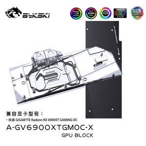 Uso de bloque de agua Bykski de enfriamiento para Gigabyte Radeon RX 6900 6950 XT Gaming OC GPU /Video Card /Cubierta completa Radiador de cobre /RGB Luz