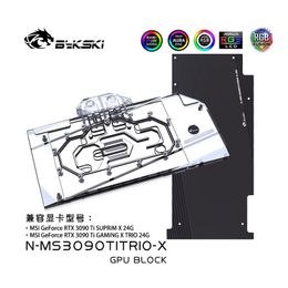 Refroidissement Bykski Water Block Utilisation pour MSI RTX3090TI GAMING X TRIO / COUVERTURE FLEUR RADIATEUR CUPPORT / RVB SYNC NMS3090TITRIOX