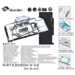 Refroidissement Bykski Water Block Utilisation pour NVIDIA RTX 3090/3080 Édition de référence Carte GPU / couverture complète Bloc de radiateur en cuivre / Argb en stock
