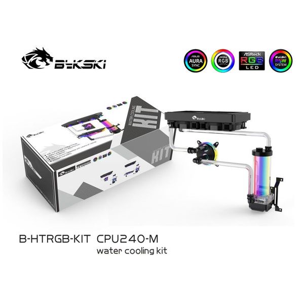 Enfriamiento bykski agua kit de enfriamiento de enfriamiento Bomba de bloque de agua CPU CPU 240 mm Radiador de 120 mm Sistema de radiador de ventilador CPU240m