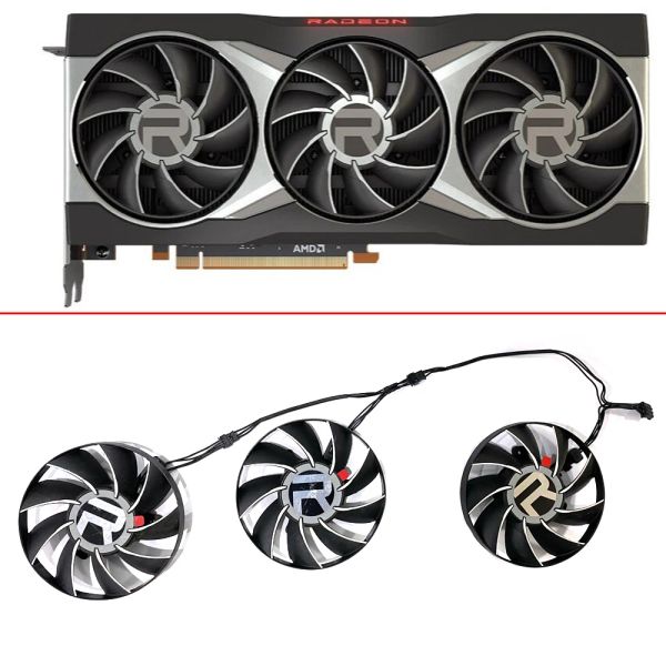 Refroidissement Ventilateur de refroidissement AMD RX6900XT FAN GPU 80MM 4PIN AUB0812VD00 pour ASUS XFX MSI ASROCK RADEON RX 6800 / 6800XT / 6900XT GRAPHICS VIDEO VIDEO VIDEO