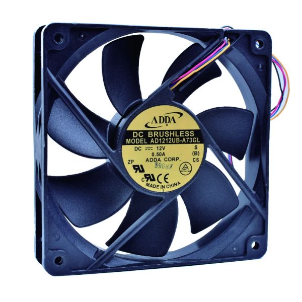 Enfriamiento Refrigering Revolution AD1212uba73GL 12cm 120 mm Ventilador 12025 12V 0.50A Bolsa doble Ventilador DC Computadora CPU refrigerante Ventilador de enfriamiento