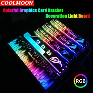 Enfriamiento Coolmoon 25 cm Soporte de la tarjeta gráfica Marco de soporte GPU GPU 5V 4PIN RGB Colorido Camplio de luz decorativo Accesorios de chasis de PC