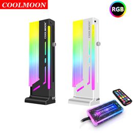 Refroidissement coolmoon cmgh2 vertical gpu stand refroidissement support coloré 5v argb support informatique graphiques Carte vidéo avec contrôleur