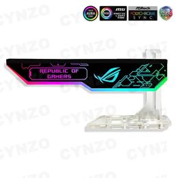 Collificable Graphics Card Graphics Bracket 5V 3PIN 4090 GPU HOLDER ARGB AURA SYNC 3090 3080 VGA Prise en charge du mod Gamer Cabinet Decoration