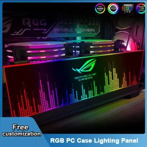 Koeling Aangepaste Computer Case Lighting Panel Argb Diy GPU ZIJ AGPLATE Modding PC Cabinet Decorated Plate 5V 12V Kleurrijke Aura Sync