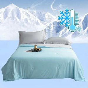 Fabillage de refroidissement de la condition de la condition de l'air couette couvertures froides pour lits Double côté couverture d'été soyeuse froide couette refroidie légère 240522