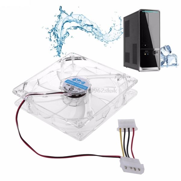 Ventilateur de refroidissement 120mm Ventilateurs 4 LED Refroidisseur bleu pour ordinateur PC Case Cool Cooling # H029 #