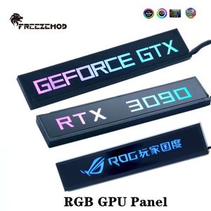 Koeling freezemod Diy RGB GPU Side Lighting Panel Grafische kaart achterplaat VGA Faith Light Board aanpasbare pc -decoratie 5V 3P/12V 4P 4P