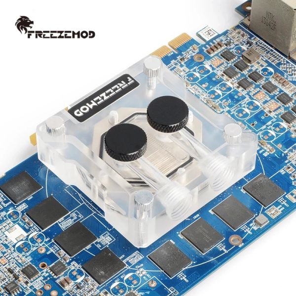 Bloque de enfriamiento de núcleo de GPU de Freezemod de enfriamiento admite un tono de agujero de 5161 mm, una tarjeta de video gráfica refrigerador 5V/12V RGB AURA SYNC VGATHC