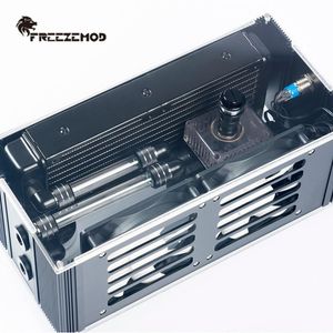 Koeling freezemod notebook waterkoelsysteem 45 mm dikke doublelagen koper/aluminium radiator met rgb box24yt geen voeding